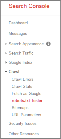 how to submit robots.txt file in google search console