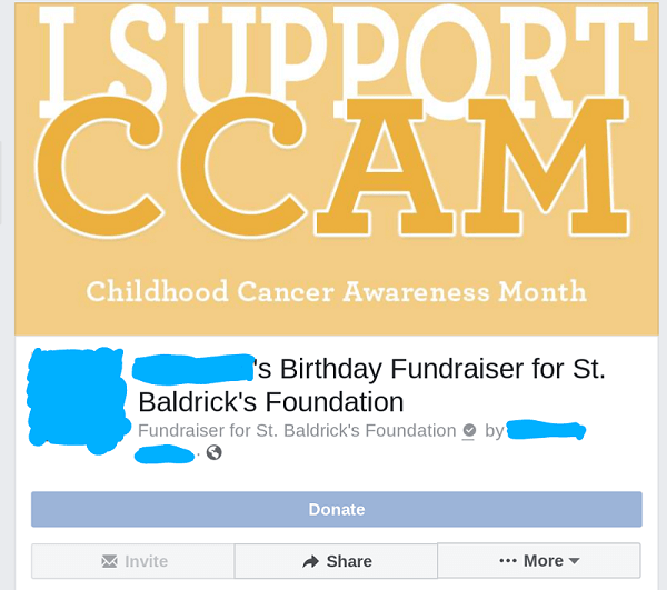 Facebook Birthday Fundraising Donation