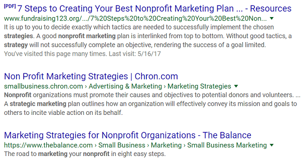 nonprofit marketing strategy