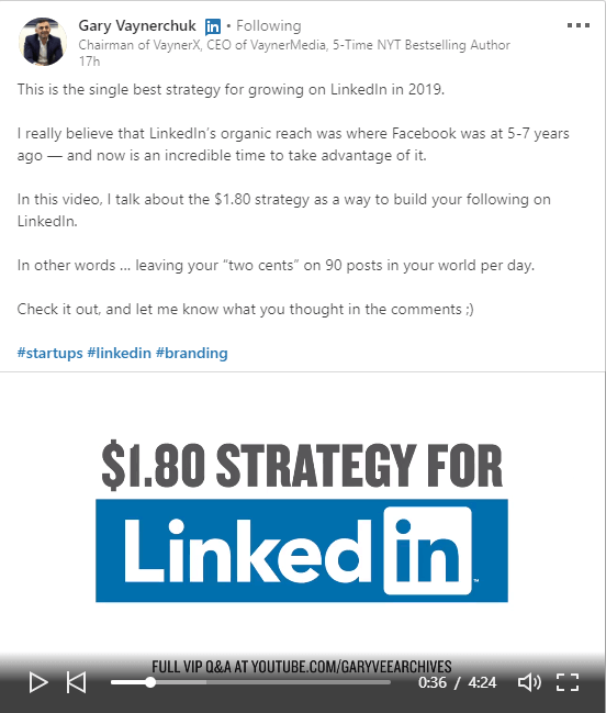 LinkedIn Marketing - Gary Vaynerchuk $1.80 Strategy
