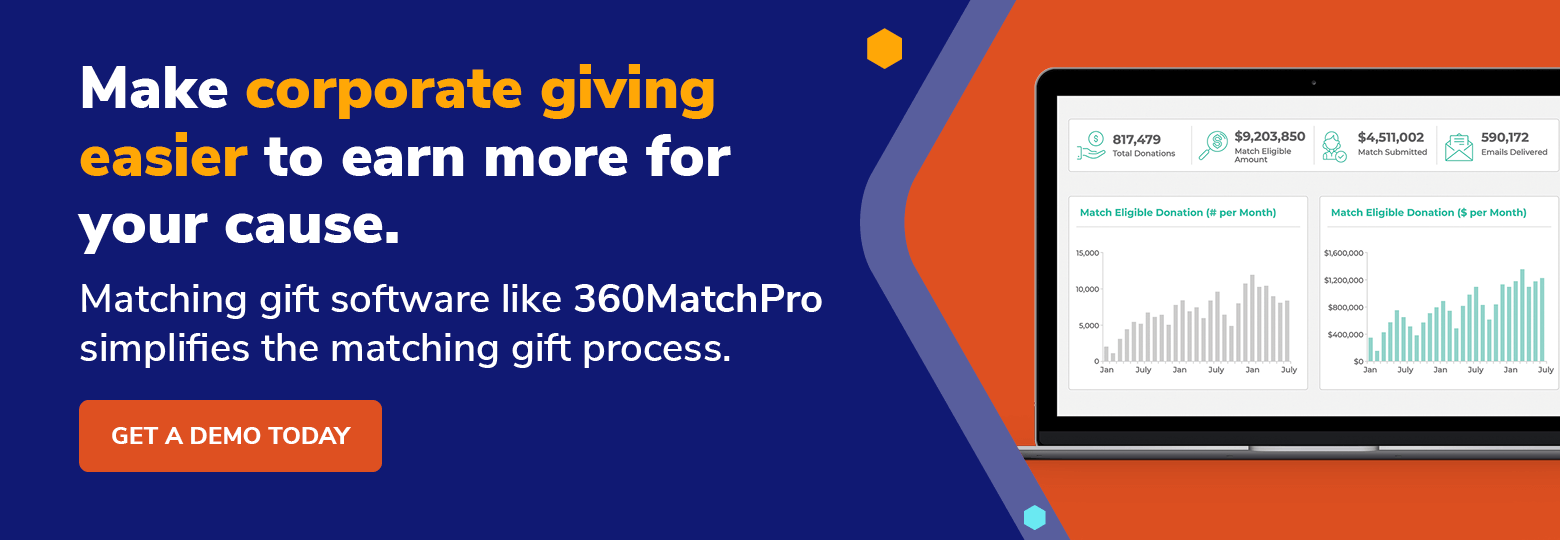 Get a demo of 360MatchPro to earn more from corporate giving.