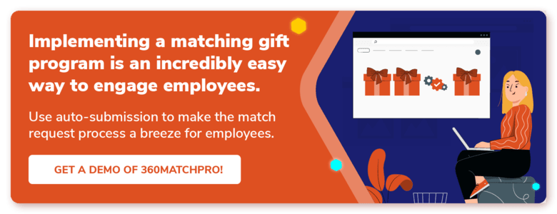 Explore this resource to learn how matching gift auto-submission boosts employee engagement.