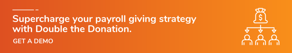 Get started with payroll giving with Double the Donation.