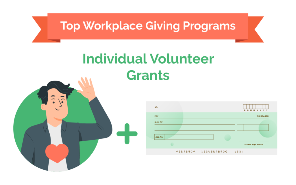 Top workplace giving strategy - individual volunteer grants