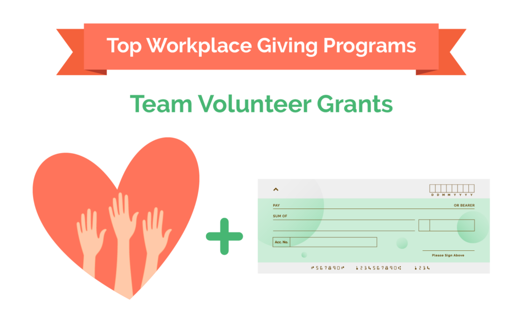 Top workplace giving strategy - team volunteer grants