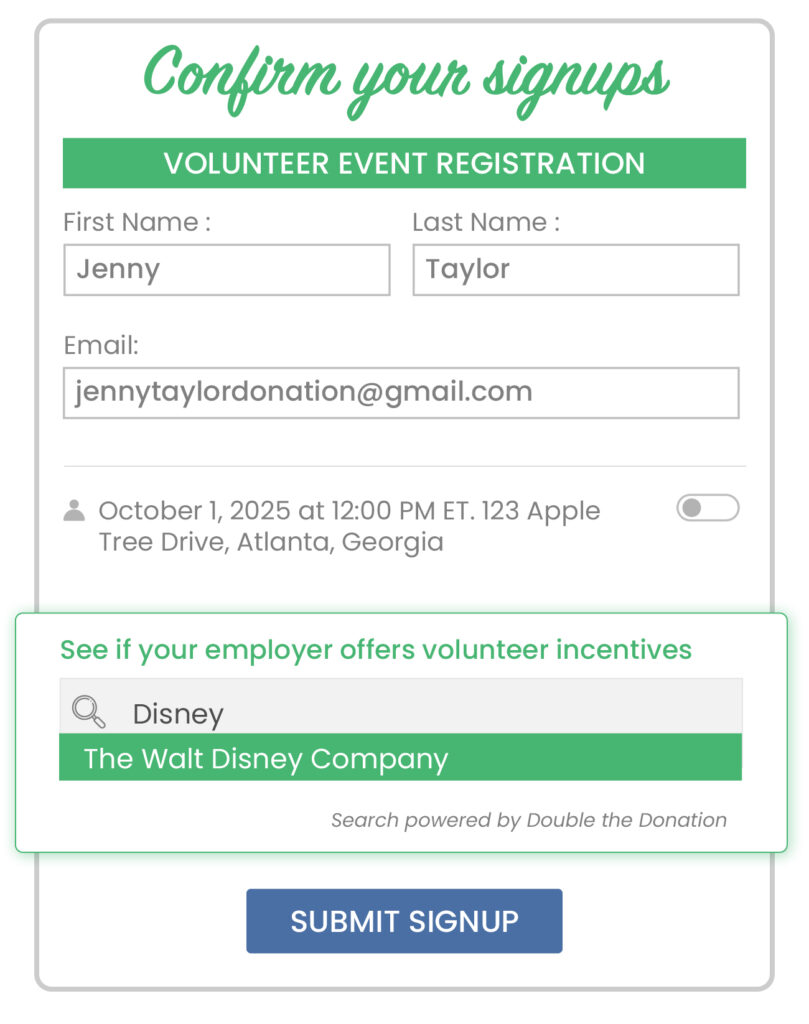 Marketing workplace giving with your registration forms