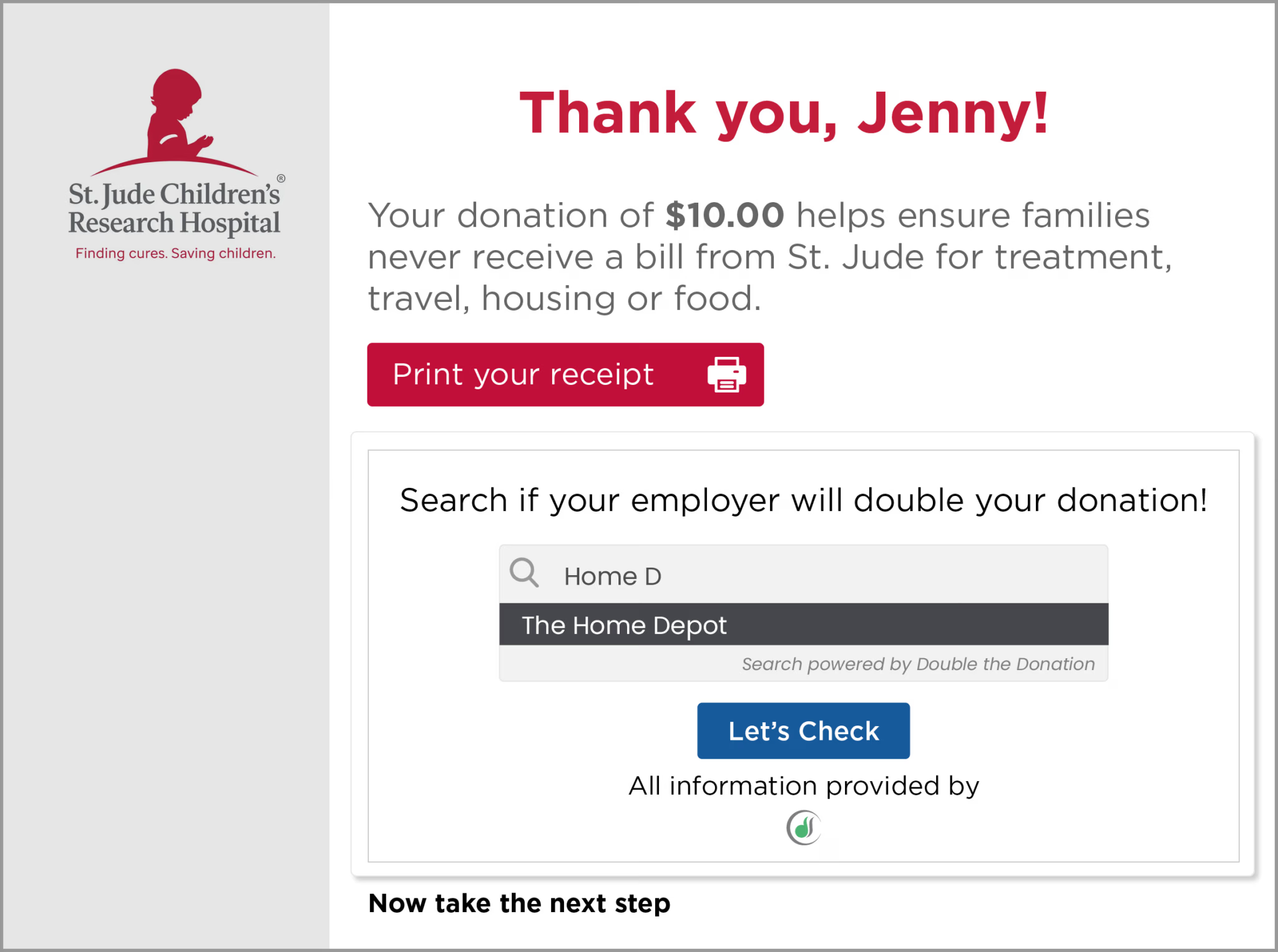 How St. Jude encourages participation in matching gift programs through a moment of impact promotion